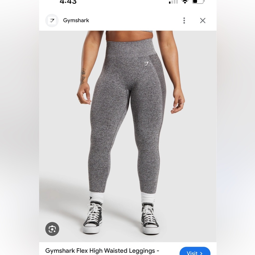 Gymshark Flex High Waisted Leggings in Heathered Grey